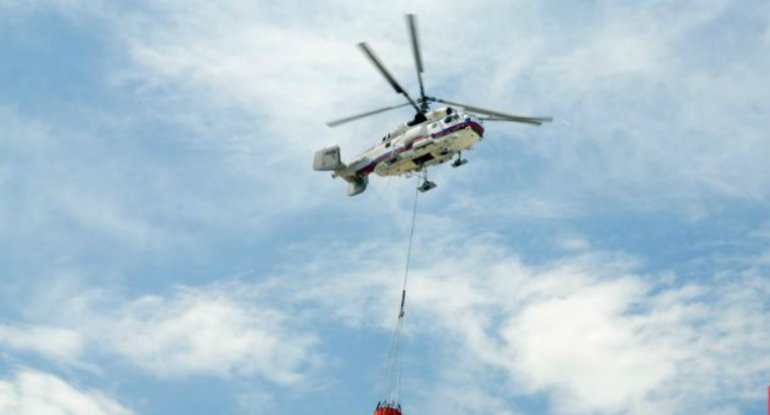 Azərbaycan helikopteri Gürcüstanda yanğının söndürülməsi əməliyyatlarına qoşuldu