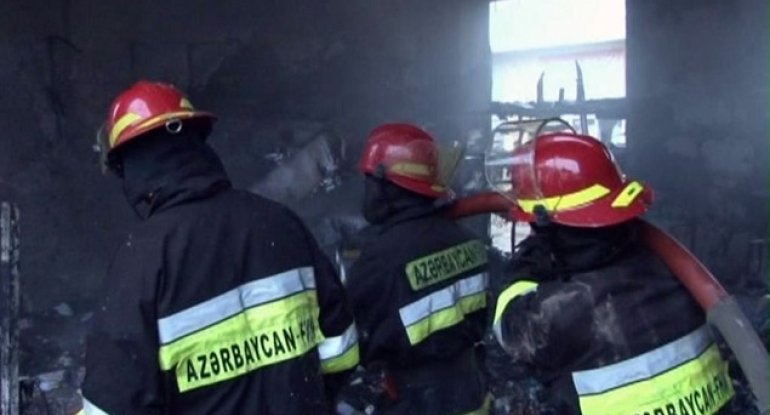 Bakıda məcburi köçkünlərin yaşadığı sanatoriyada yanğın