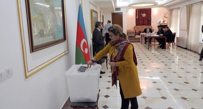 Azərbaycanın İrandakı səfirliyində yaradılmış seçki məntəqəsində səsvermə başa çatıb