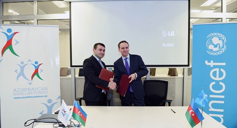 Gənclər Fondu və UNICEF arasında əməkdaşlığın əsası qoyuldu