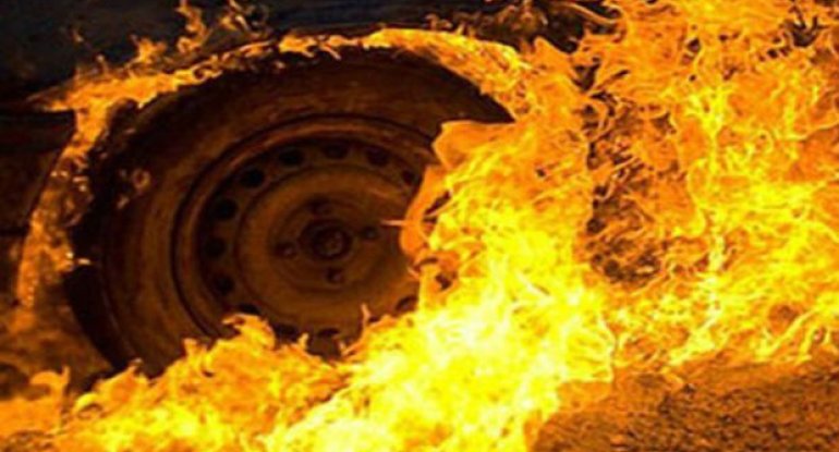 İsmayıllıda yük maşını və 6 ton ot yandı