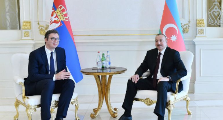 Azərbaycan və Serbiya prezidentləri geniş tərkibdə görüşdülər