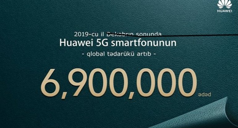 “Huawei” 2019-cu ildə dünyaya yeni nəsil əlaqə gətirən 6.9 milyon 5G smartfonu bazara çıxarıb