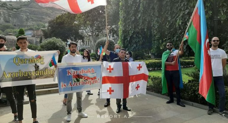Tbilisidə Azərbaycana dəstək aksiyası keçirildi - FOTO