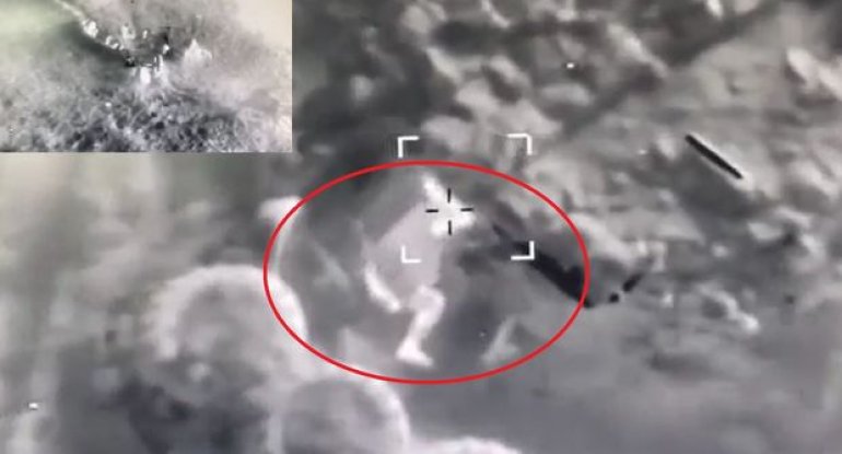 Ordumuzun dron-kamikadzesinin gizlənməyə çalışan düşmənləri məhv etməsinin görüntüləri - ANBAAN VİDEO