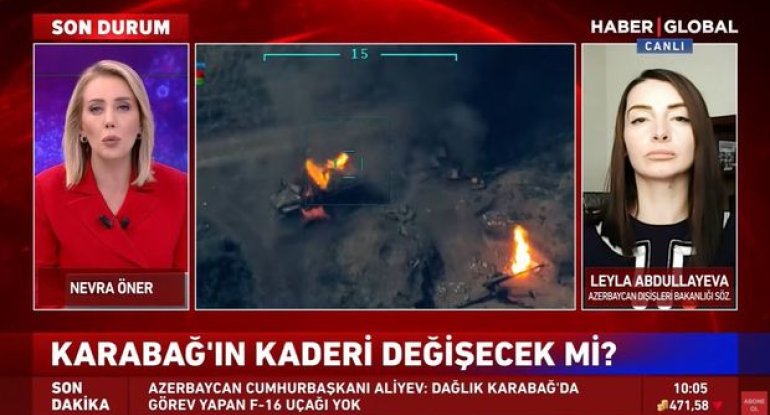 Leyla Abdullayeva “HaberGlobal”da: “Azərbaycan ordusu artıq Ermənistana “Dur!” deyib” - VİDEO