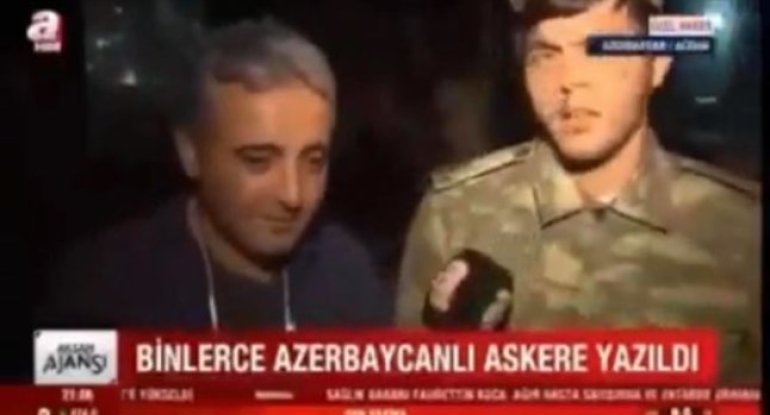 Azərbaycanın məşhur idmançısı Türkiyə telekanalına bu dəfə leytenant kimi müsahibə verdi - VİDEO