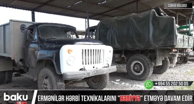 Ermənilər hərbi texnikalarını “hədiyyə” etməyə davam edirlər – VİDEO