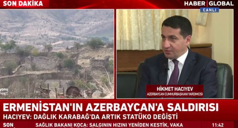 Prezidentin köməkçisi “Haber Global”da Ermənistanın təxribatlarından danışıb