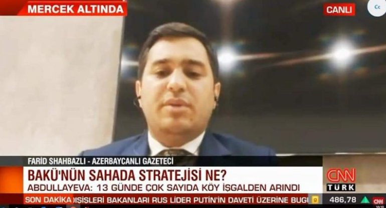 Fərid Şahbazlı “CNN Türk”ə cəbhədəki son vəziyyətdən danışıb-FOTOLAR