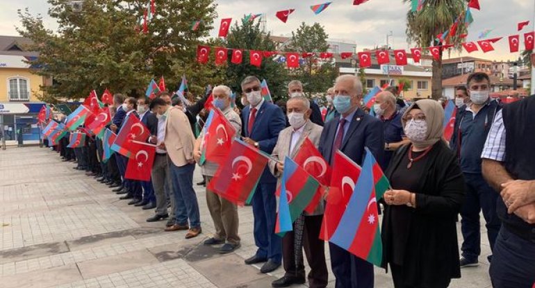 Kocaeli vilayətində Azərbaycana dəstək aksiyası keçirilib - FOTO/VİDEO
