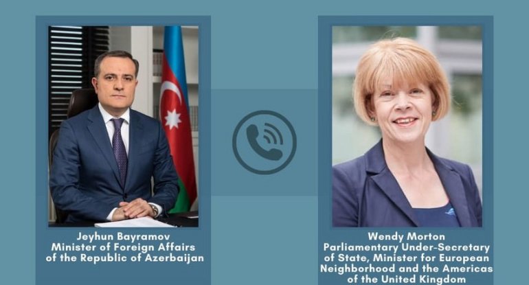 Ceyhun Bayramov və britaniyalı nazir arasında telefon danışığı olub