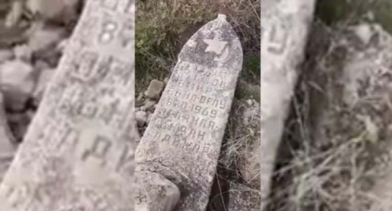 İşğaldan azad edilmiş kənd qəbiristanlığında dağıdılmış məzarlarımız - VİDEO