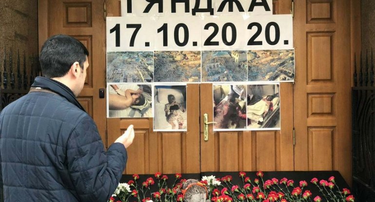 Moskvada Gəncədə həlak olanların xatirəsinə həsr olunmuş aksiya keçirilir