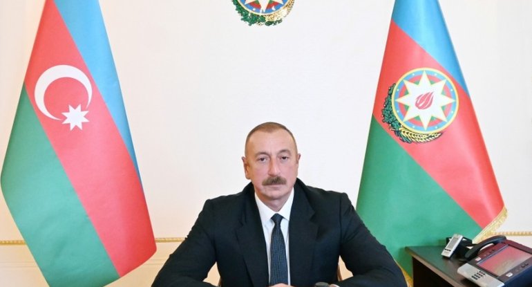 Prezident DSX rəisini Xudafərin körpüsündə bayrağımızın qaldırılması münasibətilə təbrik etdi