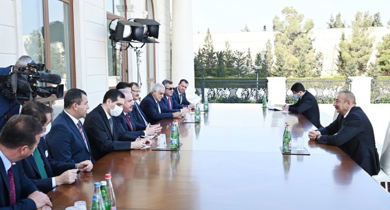 Azərbaycan Prezidenti Türkiyə parlamentinin Sədrini qəbul edib - YENİLƏNİB + FOTO