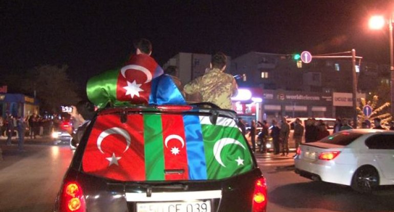 Qubadlı şəhərinin işğaldan azad olunması Sumqayıt şəhərində sevinclə qarşılandı - VİDEO