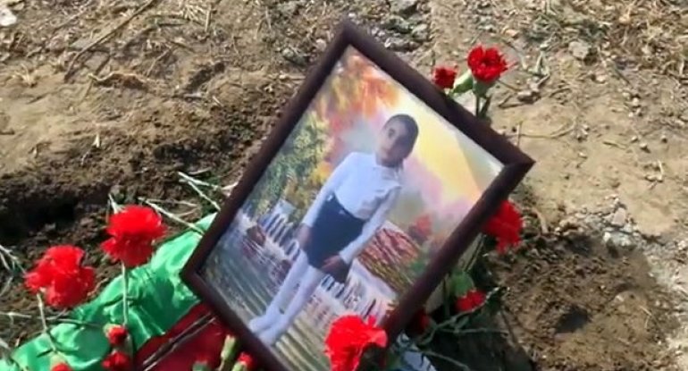 Ermənistanın növbəti terrorunun azyaşlı qurbanı olan Aysunun məzarının görüntüləri - VİDEO