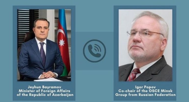 Ceyhun Bayramov ATƏT-in Minsk Qrupunun həmsədrləri ilə telefonla danışıb - FOTO