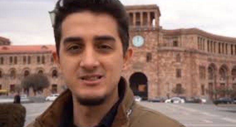 Ruhi Çenet Qarabağda çəkiliş apararkən yaxınlığına mərmi düşdü - VİDEO