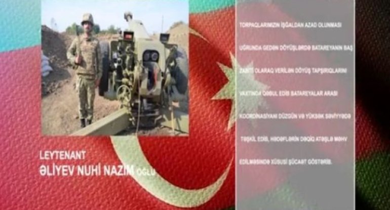 Döyüş əməliyyatlarında xüsusilə fərqlənən leytenantımızı tanıyaq - VİDEO