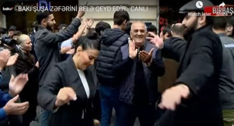 Bakıda zəfər sevinci yaşanır - VİDEO