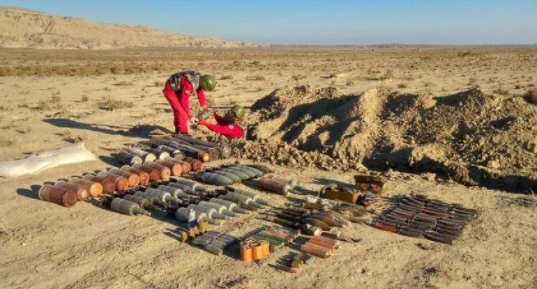 Ermənilərin ərazilərimizə atdıqları xa0tank əleyhinə minalar, dronlar aşkarlandı