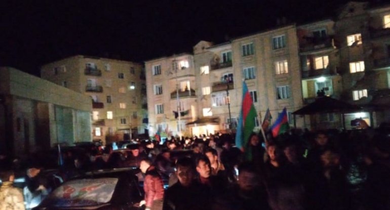 Quba sakinləri qələbə sevincini yaşayırlar