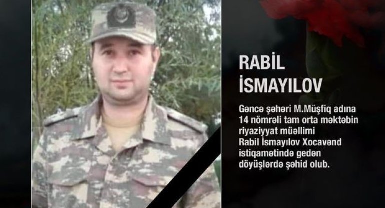 Xocavənd istiqamətində döyüşlərdə şəhid olan daha bir müəllimimiz