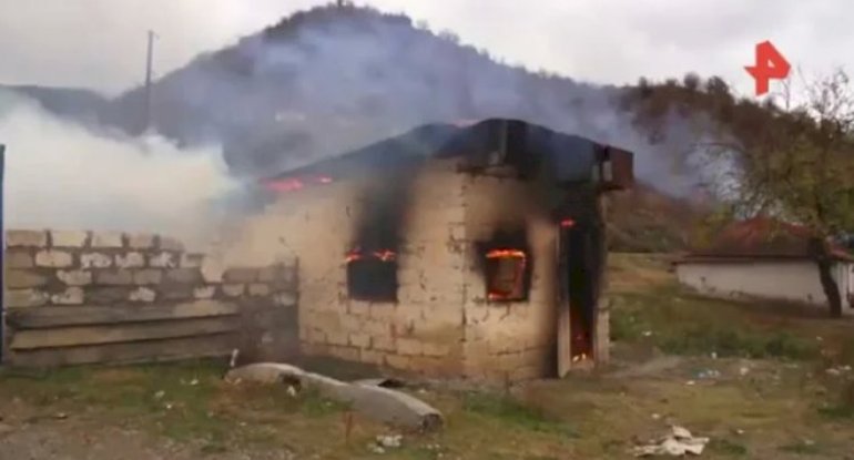 Ermənilər bu kəndləri də yandırmağa başladı -xa0VİDEO
