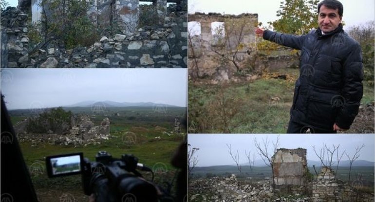 Düşmənin viran qoyduğu Füzuli şəhəri “Anadolu”nun obyektivindən... - FOTOLAR