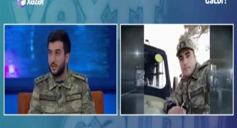 Efirə şəhid qardaşının hərbi formasında çıxdı - FOTO
