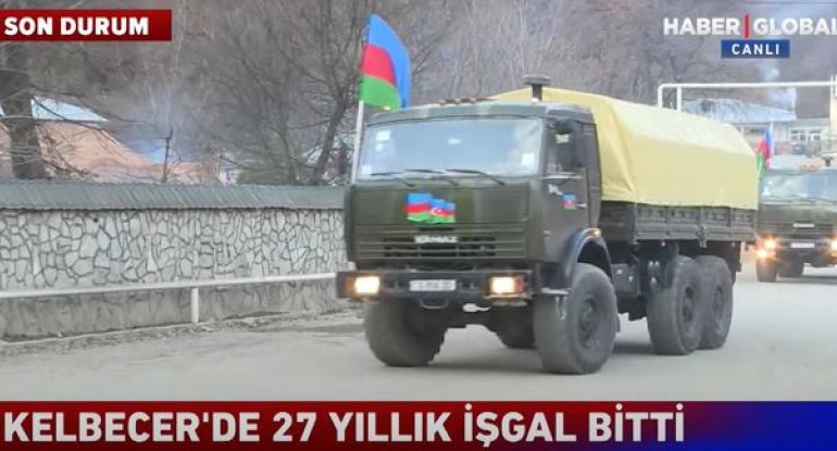 Azərbaycan ordusunun Kəlbəcərə daxil olması “Haber Global”da - VİDEO
