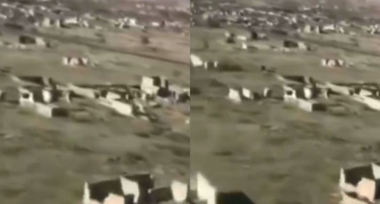 Düşmənin viran qoyduğu Ağdamın helikopterdən çəkilmiş görüntüləri - VİDEO