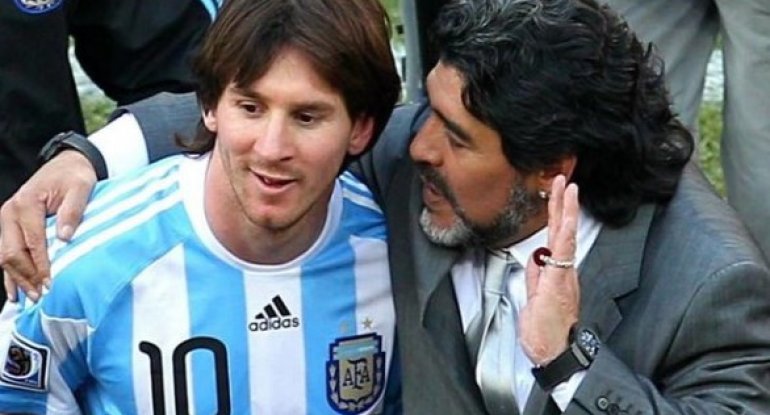 Messi qoldan sonra Maradonanı yad etdi - FOTO/VİDEO