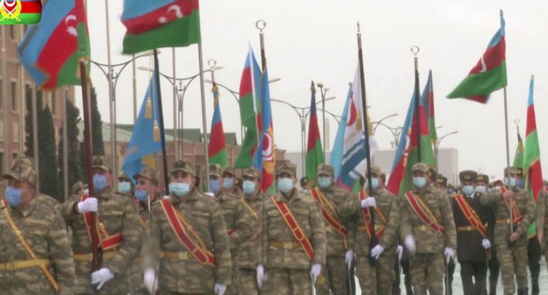 Vətən müharibəsində qələbəyə həsr olunan parada hazırlıq məşqləri keçirilir