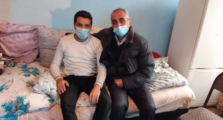 Nazirlik rəsmiləri Vətən Müharibəsinin qazisi ilə görüşdü