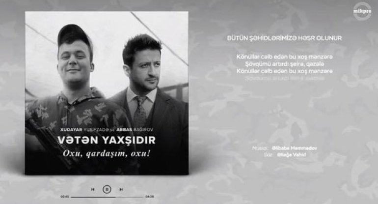 Abbas Bağırov “Vətən yaxşıdır” təsnifini Xudayarla duet şəklində təqdim etdi - VİDEO