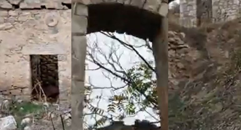 Nazir müavini ermənilərin dağıtdığı tarixi binanın görüntülərini yaydı - VİDEO