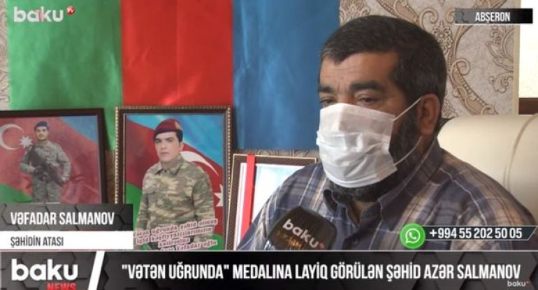 “Vətən uğrunda” medallı şəhidimizin atası: “Başımı uca tuturam, oğlumun qanı yerdə qalmadı” - VİDEO
