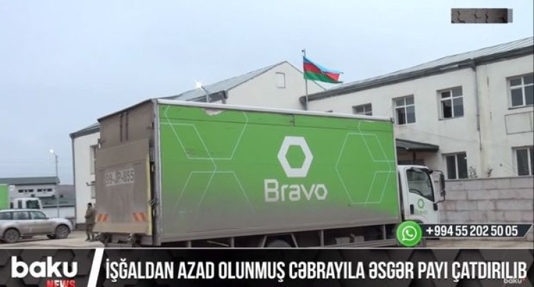 İşğaldan azad edilmiş Cəbrayıla əsgər payı çatdırıldı - VİDEO