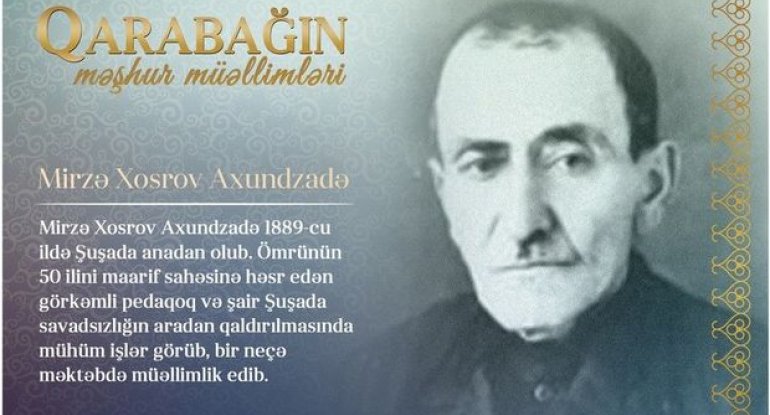 “Qarabağın məşhur müəllimləri” – Mirzə Xosrov Axundzadə