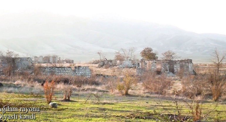 Ağdam rayonunun Qiyaslı kəndindən videogörüntülər