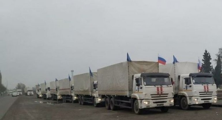 Rusiya Azərbaycana doqquz vaqon humanitar yardım göndərdi - VİDEO