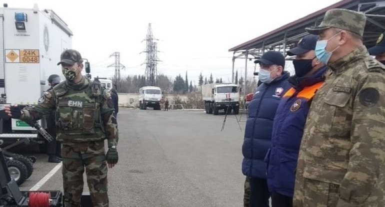Ağdamda Azərbaycan və Rusiya minaaxtaranlarının birgə təlimi başlayıb - FOTOLAR