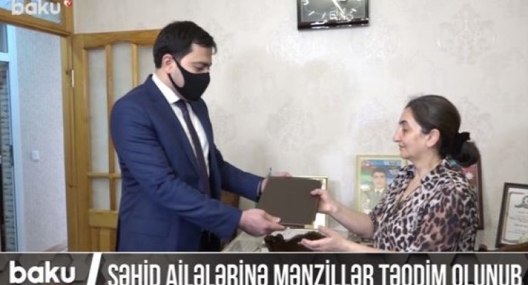 Şəhid ailələrinə mənzillər təqdim olunub - VİDEO