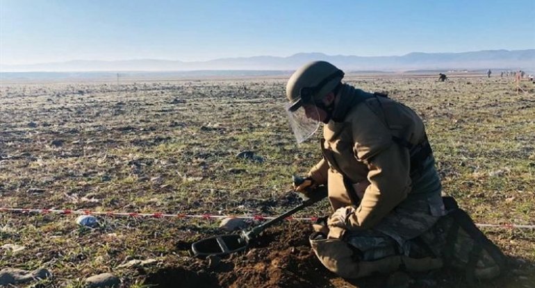 Türkiyə hərbçiləri Qarabağda minatəmizləmə əməliyyatlarında iştirak edir - FOTO