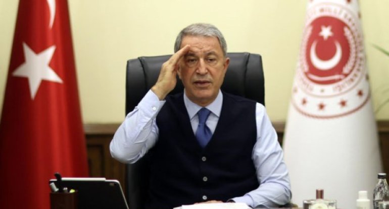 Hulusi Akar Ağdamda xidmət edən türkiyəli generala tapşırıqlar verdi - FOTOLAR