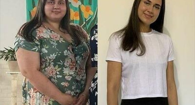 63 kq arıqlayan qadın dəyişimi ilə təəccübləndirir - FOTO