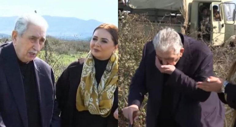 Arif Babayev illər sonra Ağdama gedib, torpağı öpdü